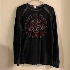 Men’s affliction reversible shirt